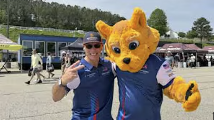 Chris Johnson, The Motochap, at a racetrack