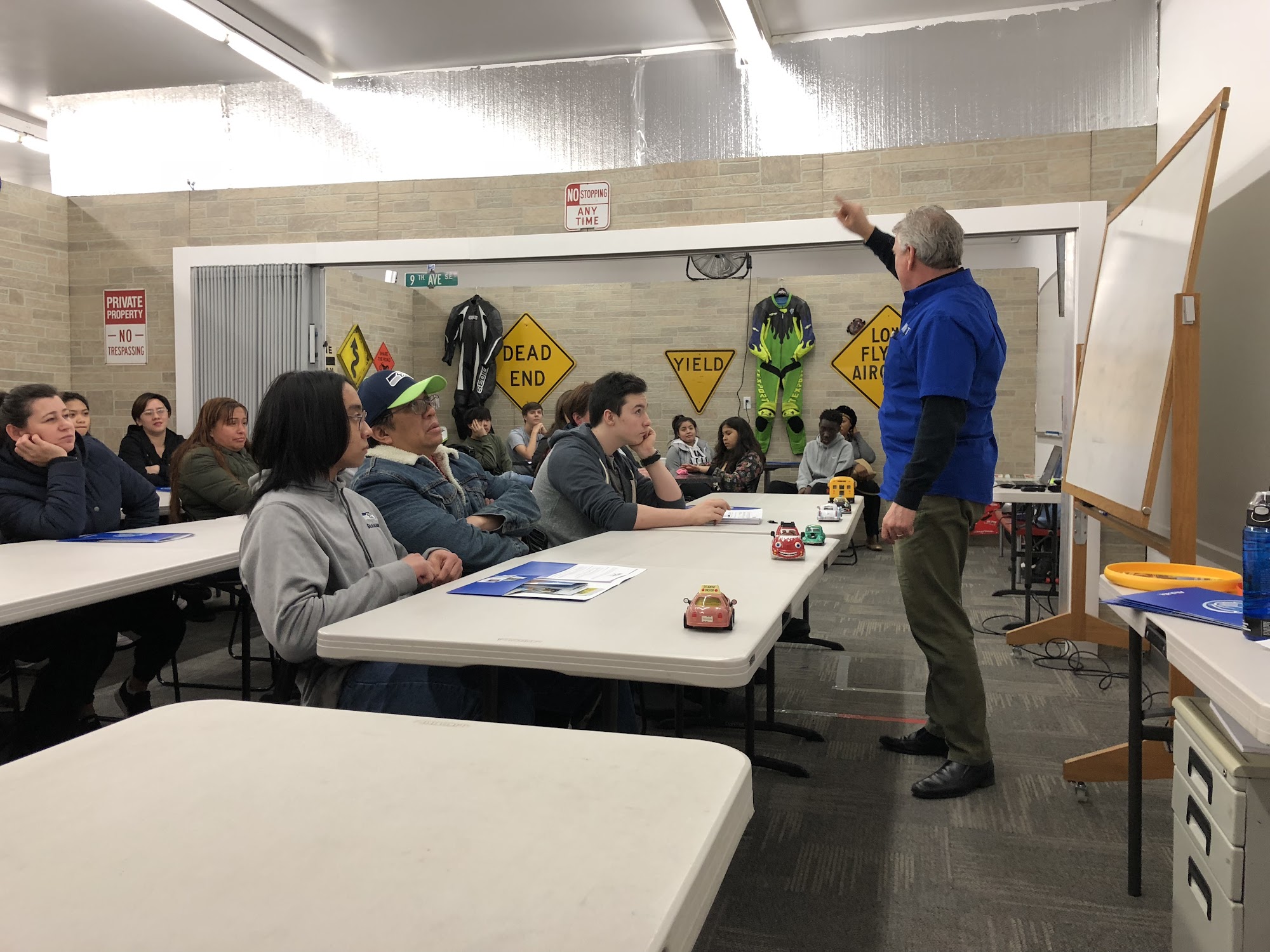 WMST instructor leading a drivers education classroom