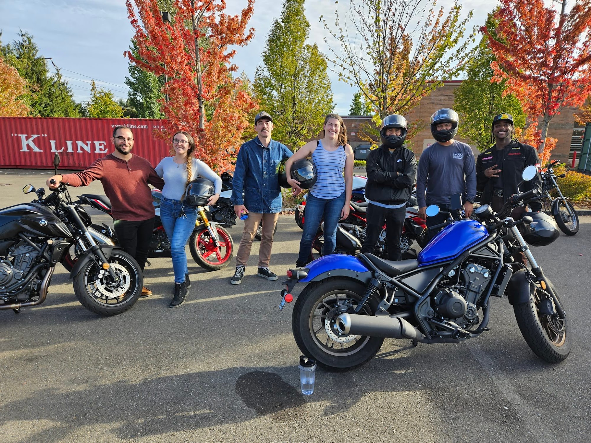 A WMST group ride in the fall