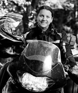 A WMST rider after passing the endorsement skills test